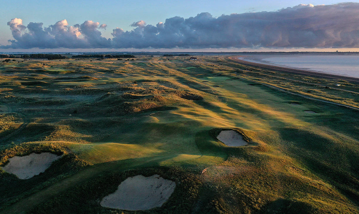 The par-5 seventh, a regular source of eagles at The Open